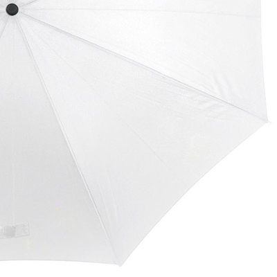 Logo imprimé sur mesure parapluie pliable en polyester blanc pour la publicité ou les cadeaux et durable