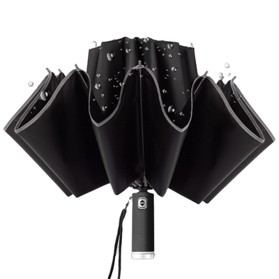 Style minimaliste parapluie à trois couches LED inverse réflecteur parapluie automatique