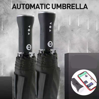 Design minimaliste parapluie pliable entièrement automatique avec haut-parleur Bluetooth rechargeable