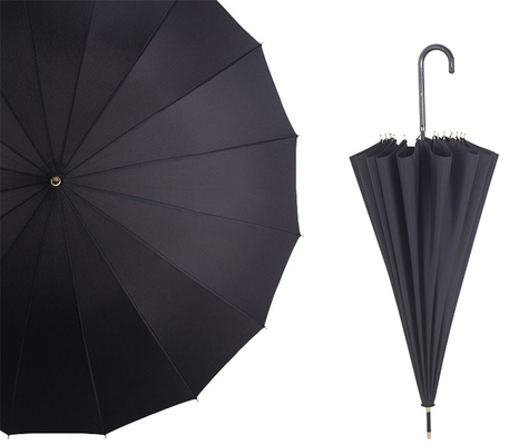 23 pouces 16 côtes 190T Pongee imperméable Japonais parapluie Japon en fibre de verre avec contrôle