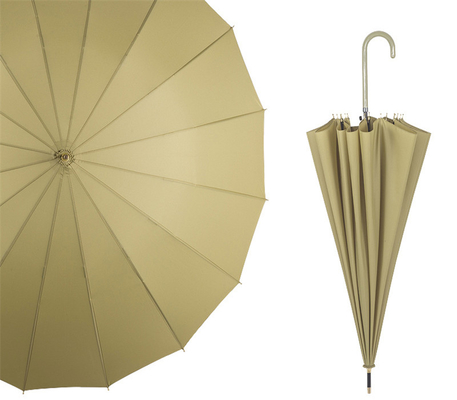 23 pouces 16 côtes 190T Pongee imperméable Japonais parapluie Japon en fibre de verre avec contrôle