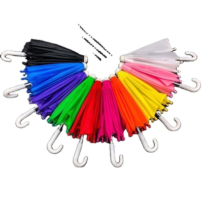 Publicité Mini parapluie de poche à motif droit et à poignée en plastique J