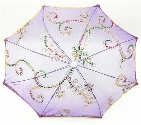 Publicité Mini parapluie de poche à motif droit et à poignée en plastique J
