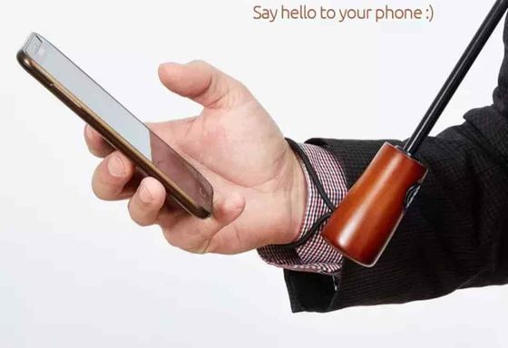 Design de paysage 23 pouces poignée en bois ouvre et ferme automatiquement 3 parapluies pliables avec 10 côtes