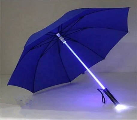 23 pouces 8K LED Light Up Parapluie avec 105 cm de diamètre ouvert et tissu Pongee à séchage rapide