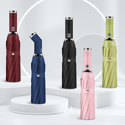 Voyage dans le luxe étanche au vent pliable automatique ouverte fermée personnalisée couleur LED parapluie