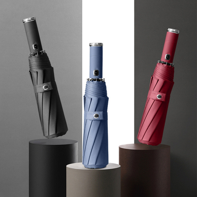 Voyage dans le luxe étanche au vent pliable automatique ouverte fermée personnalisée couleur LED parapluie