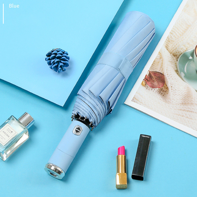 Voyage dans le luxe étanche au vent pliable automatique ouverte fermée personnalisée couleur LED parapluie