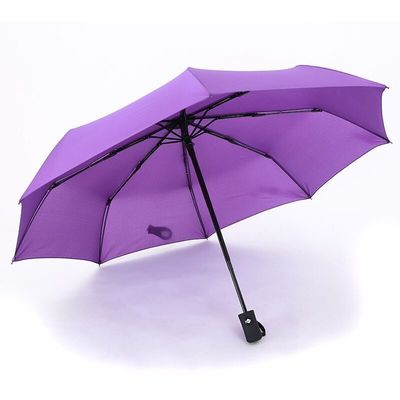 Logo personnalisé parapluie entièrement automatique triple pliable pour la promotion certifié BSCI