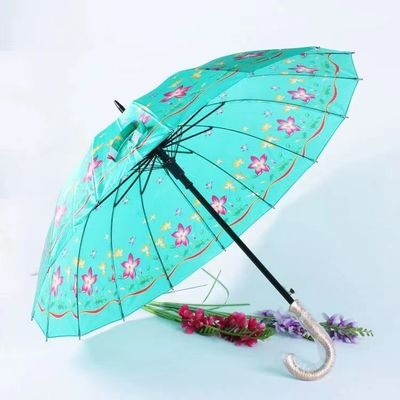 Logo personnalisé Impression parapluie de golf 21 pouces design de fleurs classique pour les marques populaires