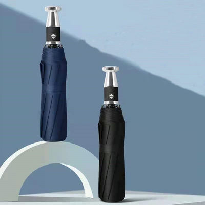 190T Tissu de nylon de luxe poignée dorée Rolls Royce parapluie pour hommes 23 pouces * 10k