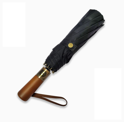 10 Essuie-glace en bois résistant au vent Trois parapluies pliables pour adultes Double parapluie automatique