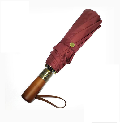 10 Essuie-glace en bois résistant au vent Trois parapluies pliables pour adultes Double parapluie automatique
