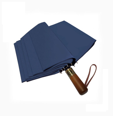 10 Essuie-glace en bois résistant au vent Trois parapluies pliables pour adultes Double parapluie automatique