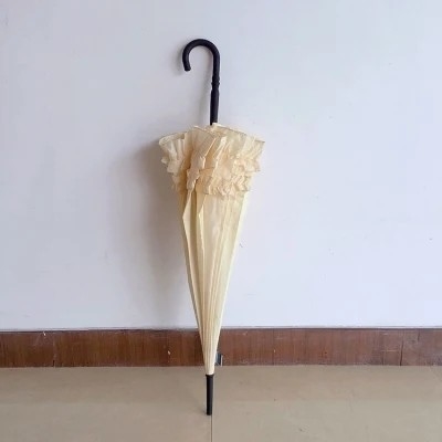 19 pouces femme pagode parapluie parapluie de mariage avec panneau de dentelle et style manuel ouvert