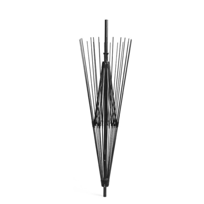 Auto ouvert 24k noir enduit de métal en fibre de verre cadre parapluie étanche pour BSCI