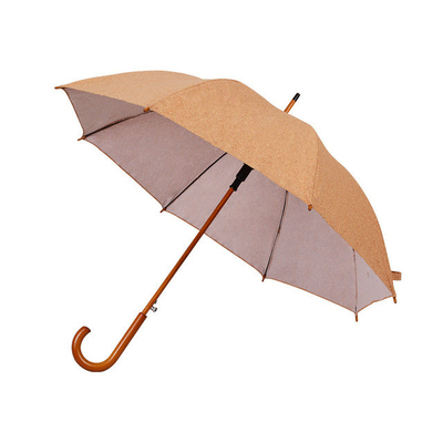 Protection écologique parapluie en liège avec arbre et poignée en bois de 105 cm de diamètre ouvert
