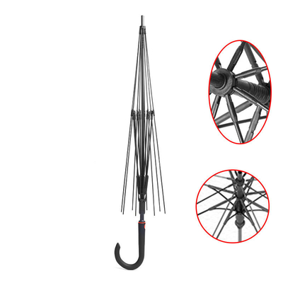 Conception minimaliste tout en 1 8 cadre de parapluie avec ceinture de coude droite en fibre de verre