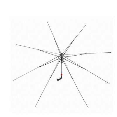 Conception minimaliste tout en 1 8 cadre de parapluie avec ceinture de coude droite en fibre de verre