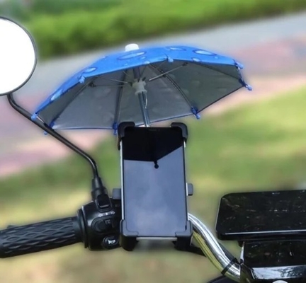 Parapluie droite cadre robuste manuel ouvert affichage personnalisé jouet mini-parapluie pour téléphone