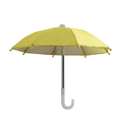 Parapluie droite cadre robuste manuel ouvert affichage personnalisé jouet mini-parapluie pour téléphone