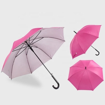 Design minimaliste personnalisé 8k noir revêtu de métal de fibre de verre cadre parapluie pour BSCI