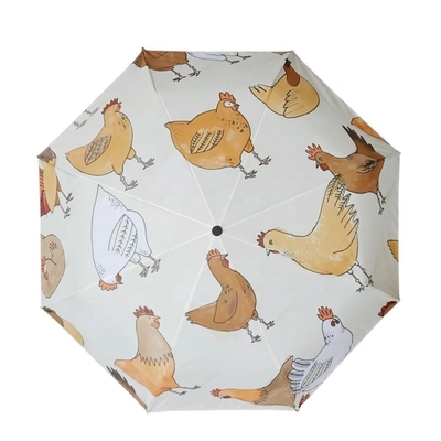 Parapluie personnalisée imprimé logo bricolage avec arbre en acier noir et tissu Pongee 190T