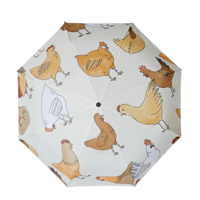 Design personnalisé DIY Dragonfly Animal Pattern parapluie triple avec revêtement noir