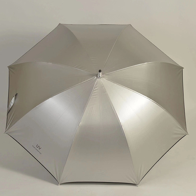 Parapluie de golf personnalisé Chaîne d'approvisionnement agile Parapluie en titane argentée avec impression de logo