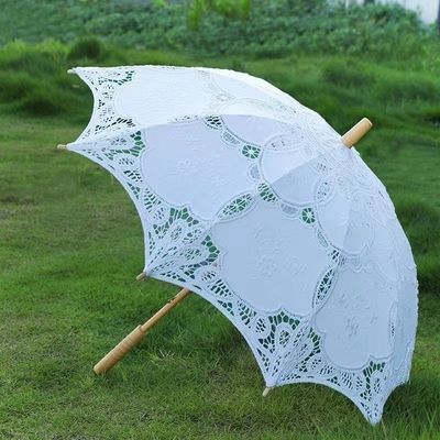 Fibre de verre côtes de mode parapluie pour cérémonie de mariage dentelle faveurs de mariage parapluies