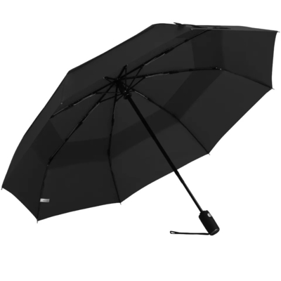 Couleur personnalisée Résistant au vent Petit sac à dos pliant parapluie pour faux double couche