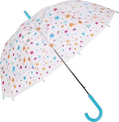 Retour à l'école pour les enfants Les bases du parapluie transparent avec poignée de crochet