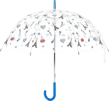 Retour à l'école pour les enfants Les bases du parapluie transparent avec poignée de crochet