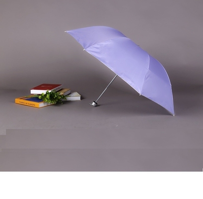 Manche en plastique 23 pouces 7 côtes parapluie pliable avec imprimés de logo et protection UV