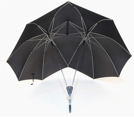 Parapluie publicitaire en acier pour cadeau d'amants en couple jumeau sur mesure
