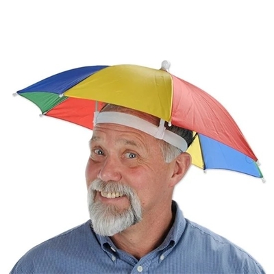Protection solaire contre les rayons UV Logo personnalisé Impression de chapeau en forme de tête Parapluie pour adultes et enfants