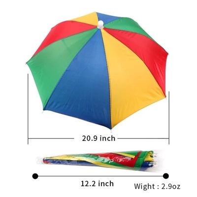 Protection solaire contre les rayons UV Logo personnalisé Impression de chapeau en forme de tête Parapluie pour adultes et enfants