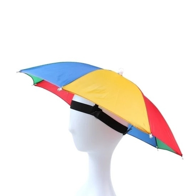 Protection solaire contre les rayons UV Logo personnalisé Impression de chapeau en forme de tête Parapluie pour adultes et enfants
