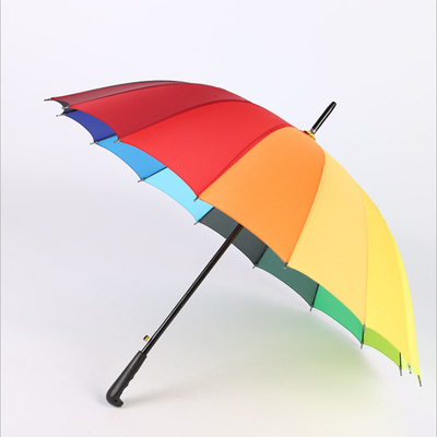 Parapluie 16K ouverte automatiquement avec iridescence personnalisée et impression dans un design graduel coloré