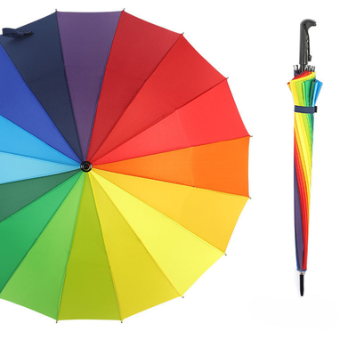 Parapluie 16K ouverte automatiquement avec iridescence personnalisée et impression dans un design graduel coloré