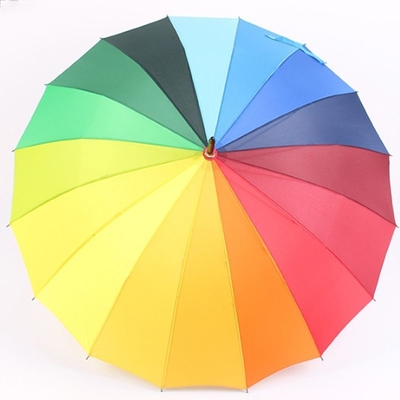 Parapluie 16K ouverte automatiquement avec iridescence personnalisée et impression dans un design graduel coloré