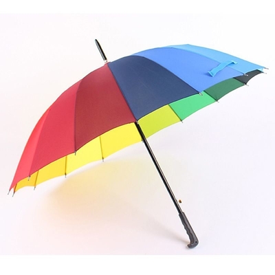 Parapluie 16K ouverte automatiquement avec iridescence personnalisée et impression dans un design graduel coloré