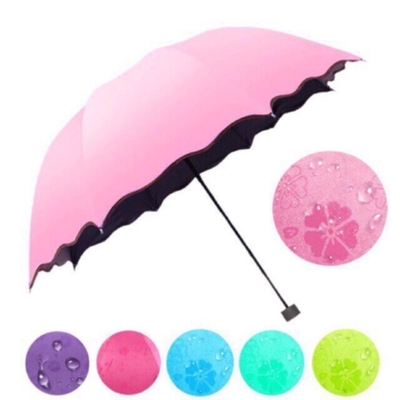 Style de design minimaliste Magie UV pliable Soleil pluie parapluie étanche aux vents
