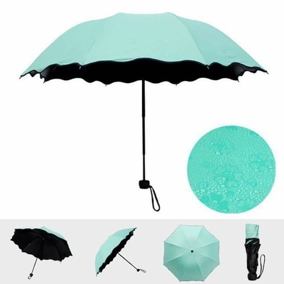 Style de design minimaliste Magie UV pliable Soleil pluie parapluie étanche aux vents