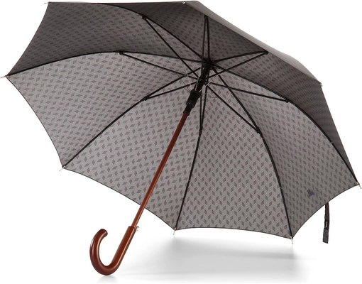 Parapluie en bois à poignée unique J Protection de l'environnement pour hommes Parapluie à logo sur mesure