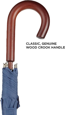 Parapluie en bois à poignée unique J Protection de l'environnement pour hommes Parapluie à logo sur mesure