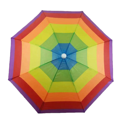 Chapeau mini-parapluie pour adultes avec matériau de côtes en acier et logo imprimé sur mesure