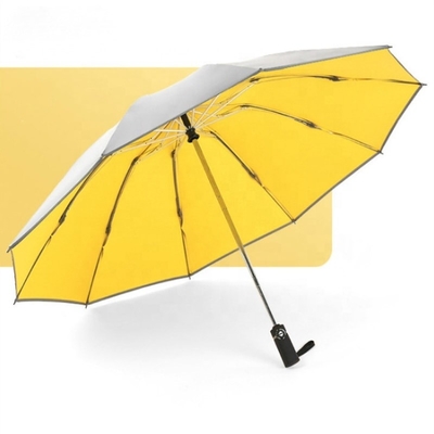 Tech Titanium Silver Coating Custom Fold Inverted Reverse Parapluie pour un design élégant