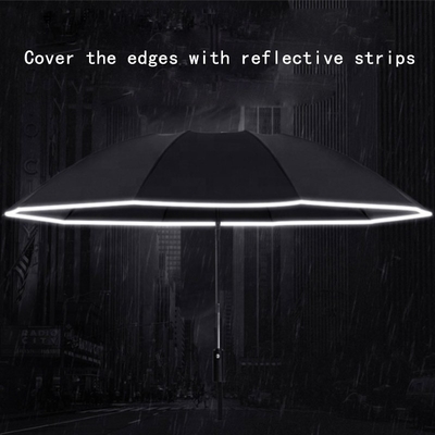 Tech Titanium Silver Coating Custom Fold Inverted Reverse Parapluie pour un design élégant