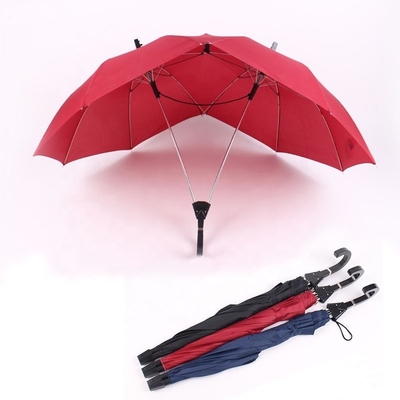 Logo personnalisé imprimé jumeaux couple amoureux parapluie avec poignée longue et design unique